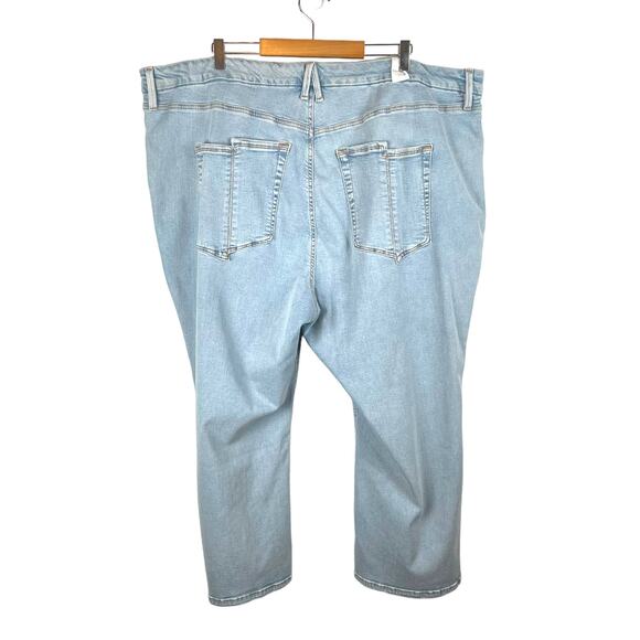 Good American Good Legs High Rise Cropped Mini Bootcut Jeans Size 26 Light Wash - Picture 3 of 12